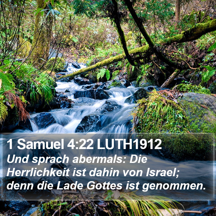 1 Samuel 4:22 LUTH1912 Bible Study