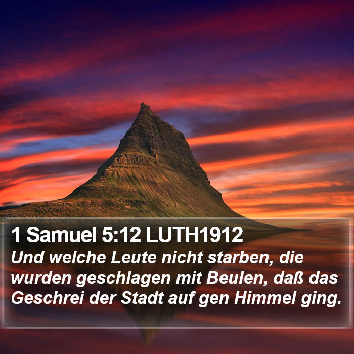 1 Samuel 5:12 LUTH1912 Bible Study