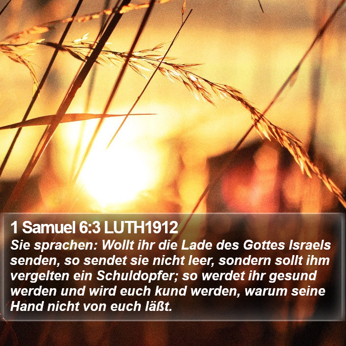 1 Samuel 6:3 LUTH1912 Bible Study