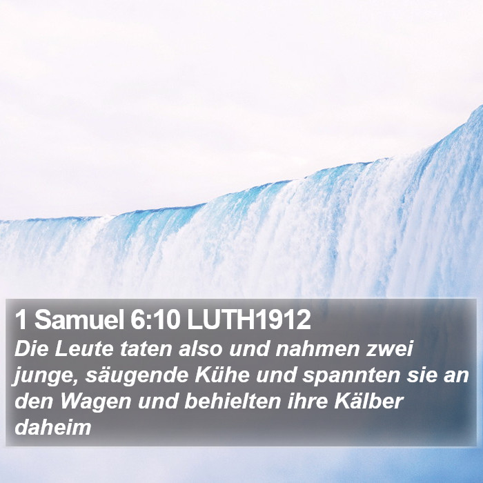 1 Samuel 6:10 LUTH1912 Bible Study