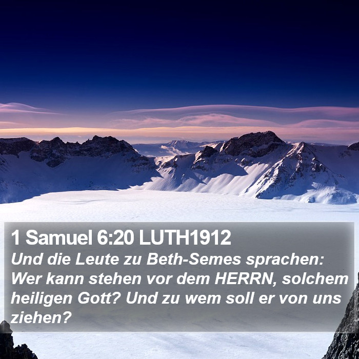 1 Samuel 6:20 LUTH1912 Bible Study