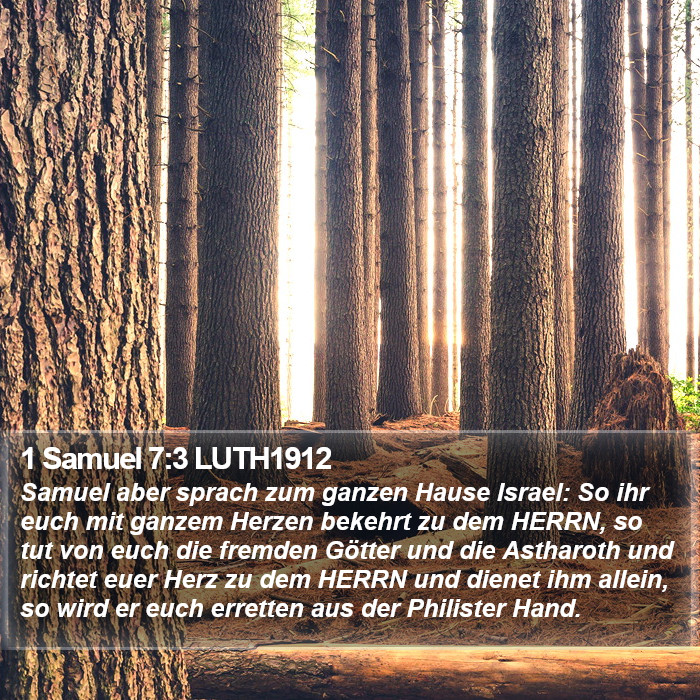 1 Samuel 7:3 LUTH1912 Bible Study