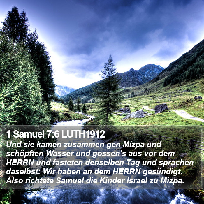 1 Samuel 7:6 LUTH1912 Bible Study