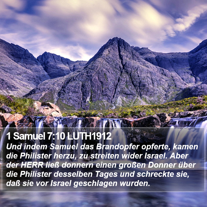1 Samuel 7:10 LUTH1912 Bible Study