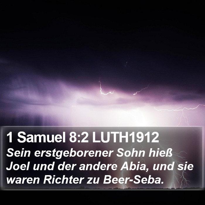 1 Samuel 8:2 LUTH1912 Bible Study