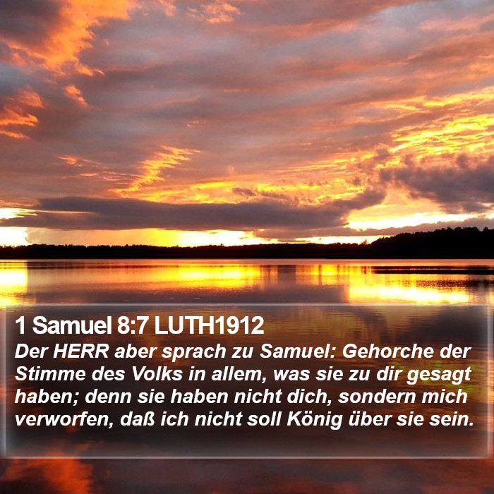 1 Samuel 8:7 LUTH1912 Bible Study