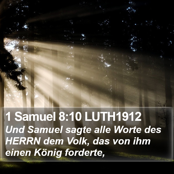 1 Samuel 8:10 LUTH1912 Bible Study