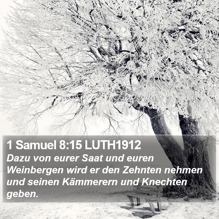 1 Samuel 8:15 LUTH1912 Bible Study