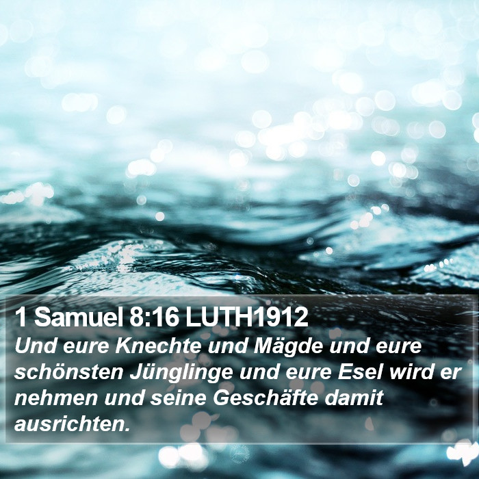 1 Samuel 8:16 LUTH1912 Bible Study