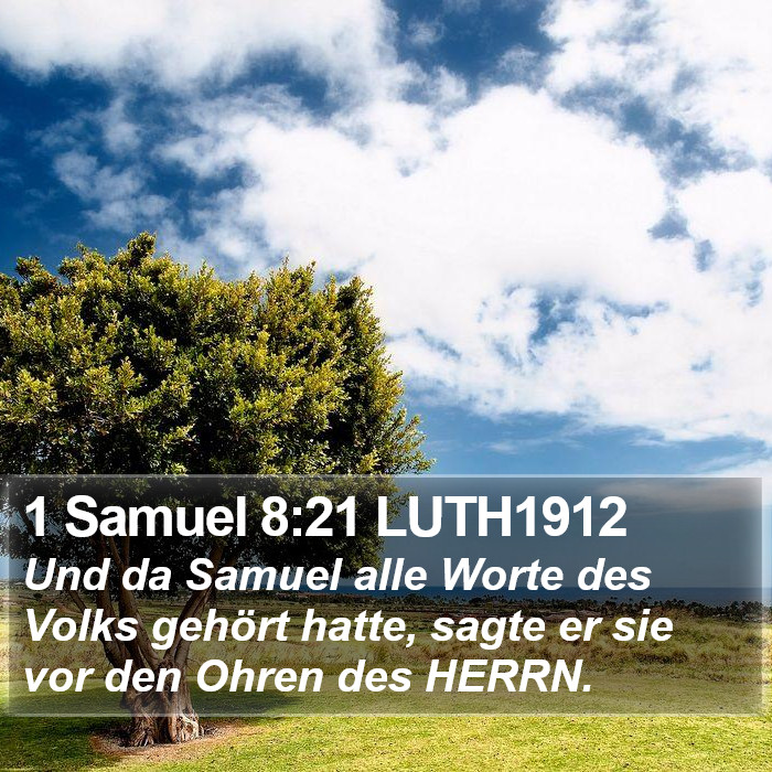 1 Samuel 8:21 LUTH1912 Bible Study