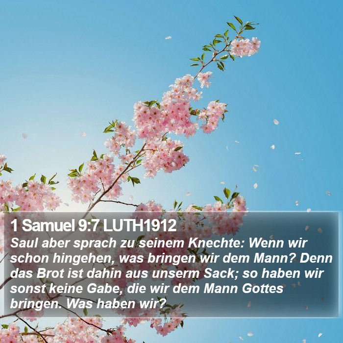 1 Samuel 9:7 LUTH1912 Bible Study