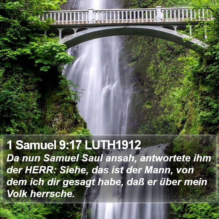 1 Samuel 9:17 LUTH1912 Bible Study