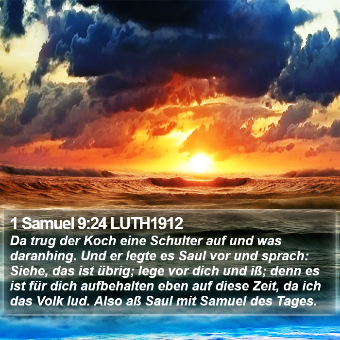 1 Samuel 9:24 LUTH1912 Bible Study