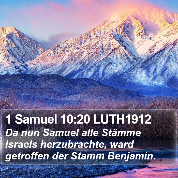 1 Samuel 10:20 LUTH1912 Bible Study