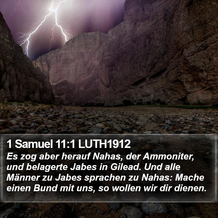 1 Samuel 11:1 LUTH1912 Bible Study