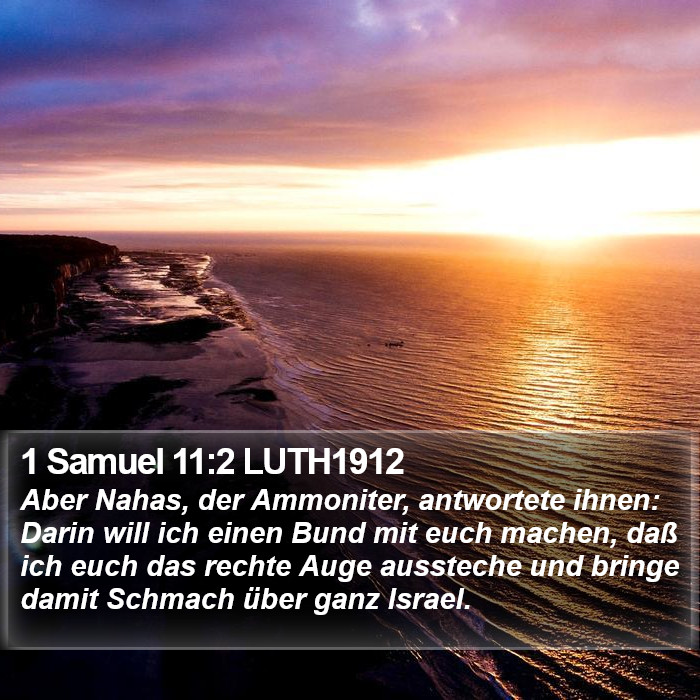 1 Samuel 11:2 LUTH1912 Bible Study