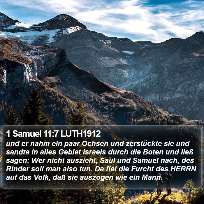 1 Samuel 11:7 LUTH1912 Bible Study