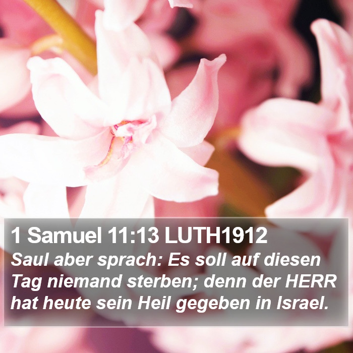 1 Samuel 11:13 LUTH1912 Bible Study