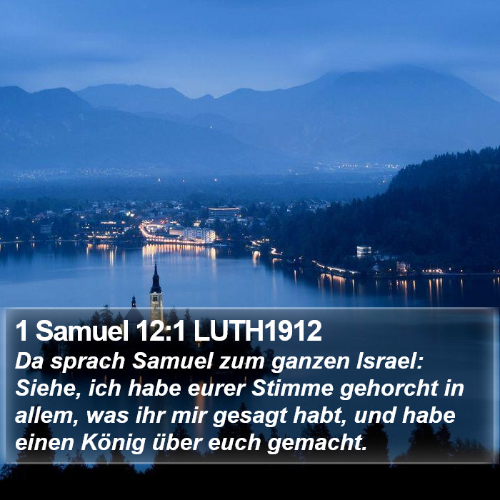 1 Samuel 12:1 LUTH1912 Bible Study