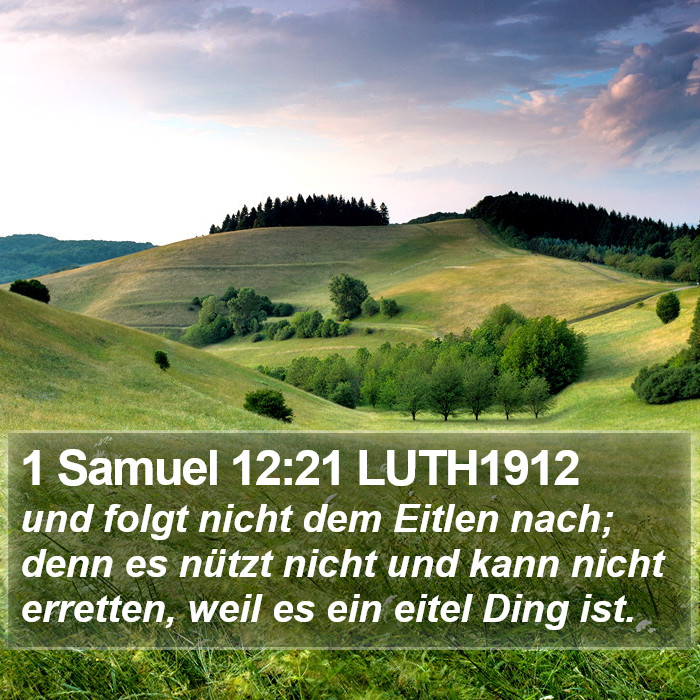 1 Samuel 12:21 LUTH1912 Bible Study