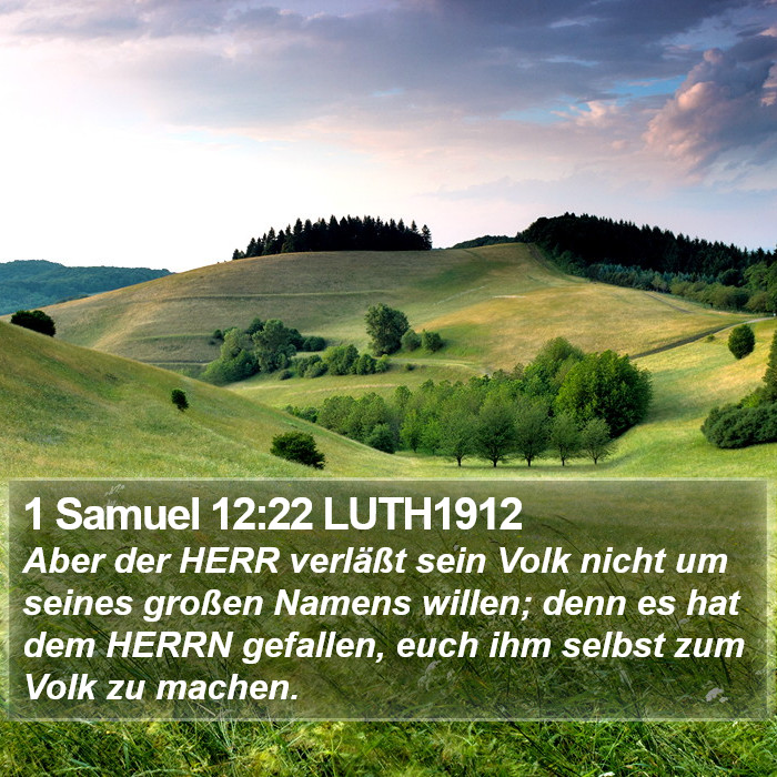 1 Samuel 12:22 LUTH1912 Bible Study