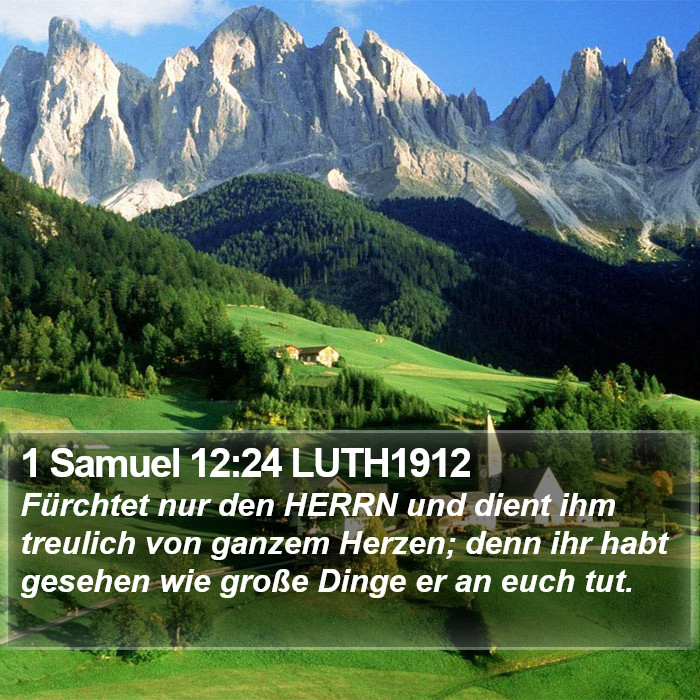 1 Samuel 12:24 LUTH1912 Bible Study