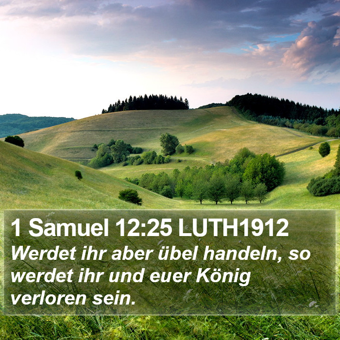 1 Samuel 12:25 LUTH1912 Bible Study