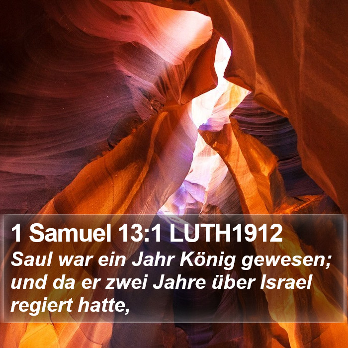 1 Samuel 13:1 LUTH1912 Bible Study
