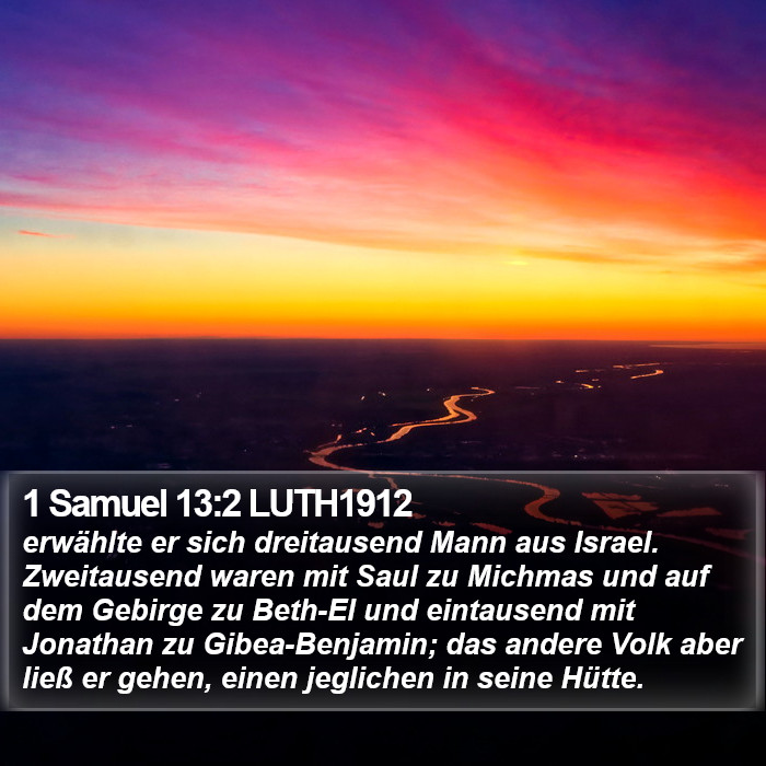 1 Samuel 13:2 LUTH1912 Bible Study