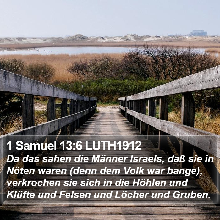 1 Samuel 13:6 LUTH1912 Bible Study