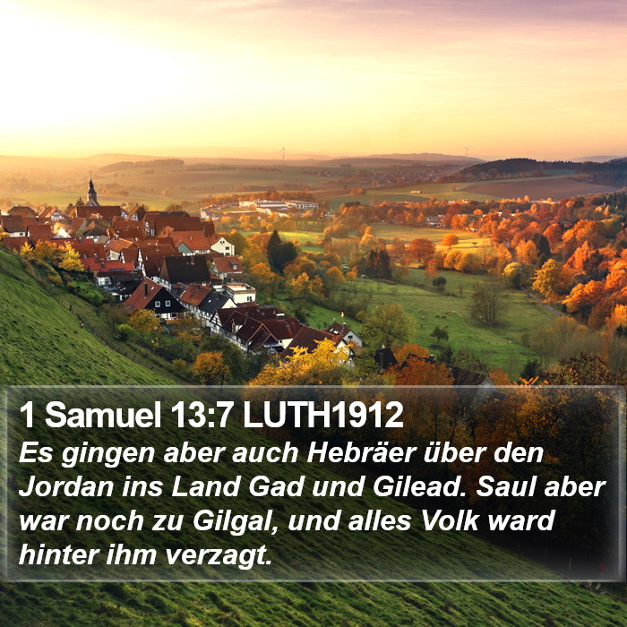1 Samuel 13:7 LUTH1912 Bible Study