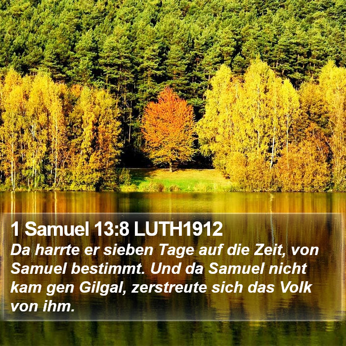 1 Samuel 13:8 LUTH1912 Bible Study