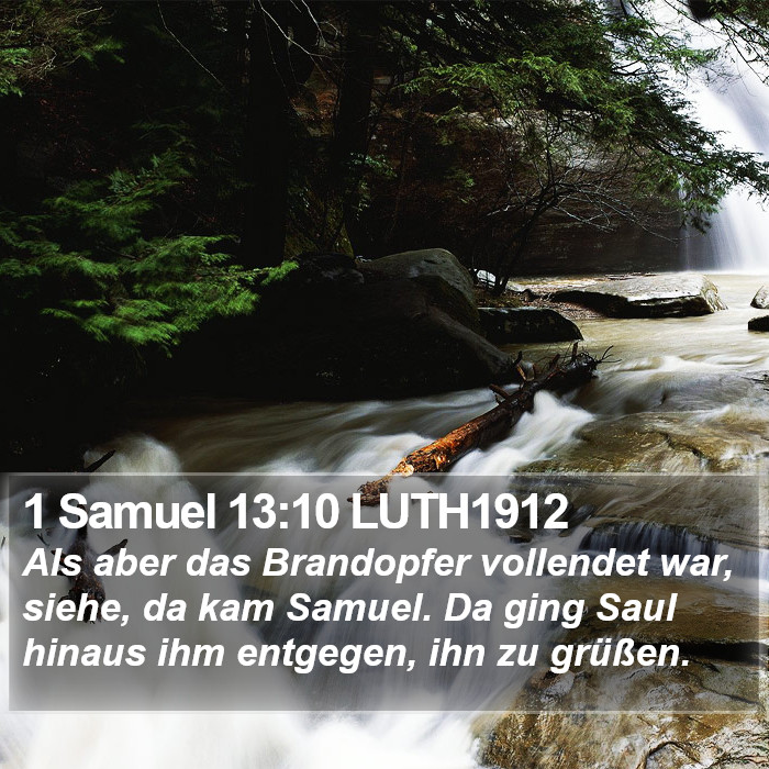 1 Samuel 13:10 LUTH1912 Bible Study