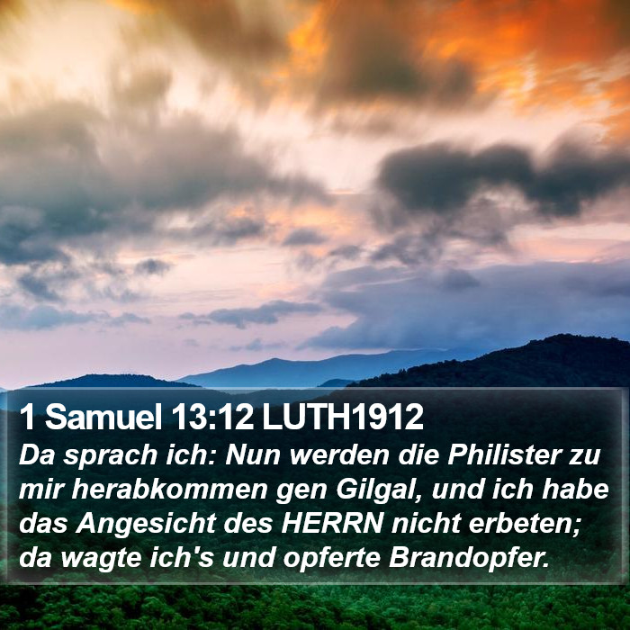 1 Samuel 13:12 LUTH1912 Bible Study