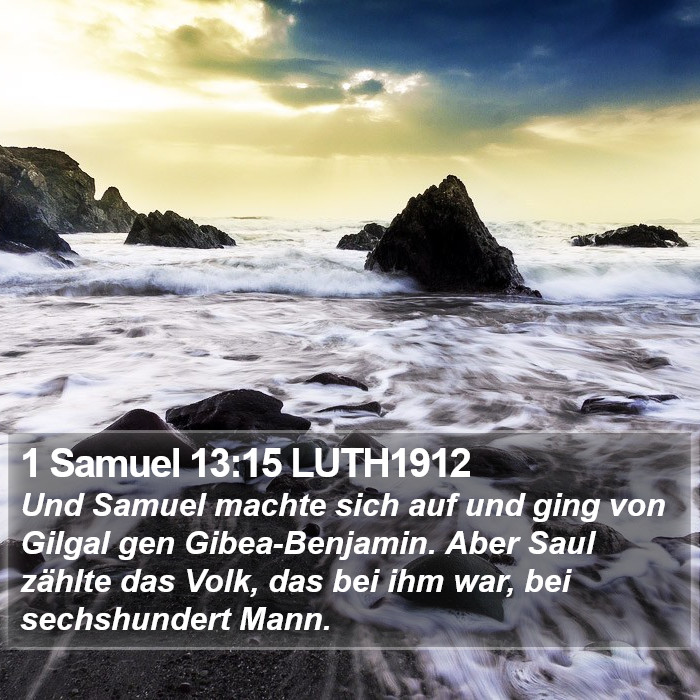 1 Samuel 13:15 LUTH1912 Bible Study