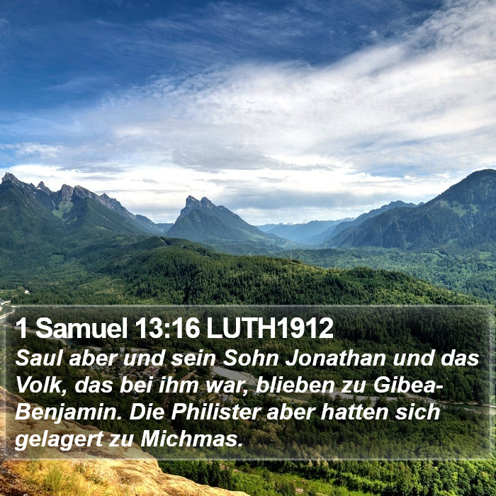 1 Samuel 13:16 LUTH1912 Bible Study