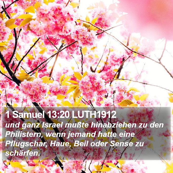 1 Samuel 13:20 LUTH1912 Bible Study