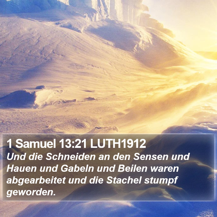1 Samuel 13:21 LUTH1912 Bible Study