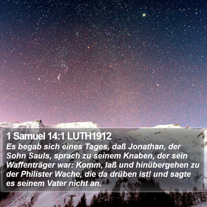 1 Samuel 14:1 LUTH1912 Bible Study