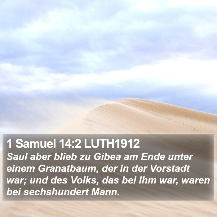 1 Samuel 14:2 LUTH1912 Bible Study