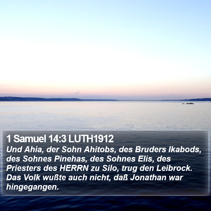 1 Samuel 14:3 LUTH1912 Bible Study