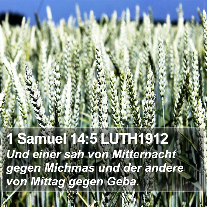 1 Samuel 14:5 LUTH1912 Bible Study