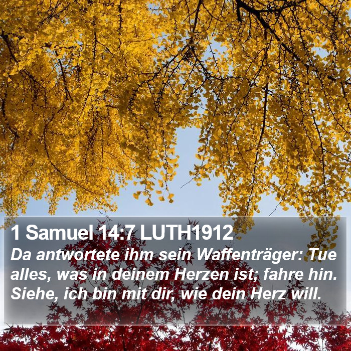 1 Samuel 14:7 LUTH1912 Bible Study