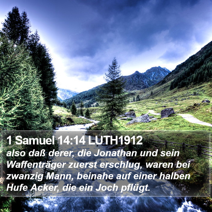 1 Samuel 14:14 LUTH1912 Bible Study