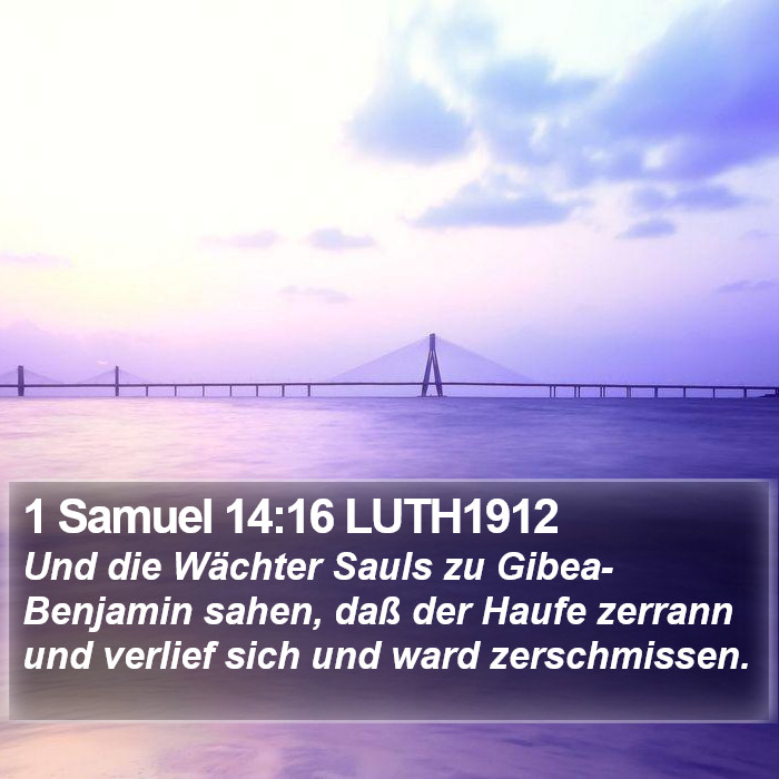 1 Samuel 14:16 LUTH1912 Bible Study