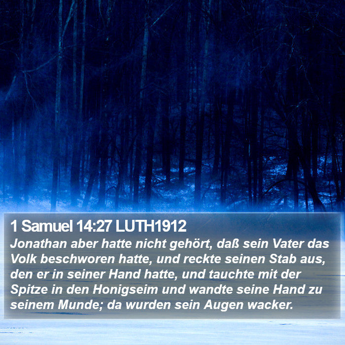 1 Samuel 14:27 LUTH1912 Bible Study