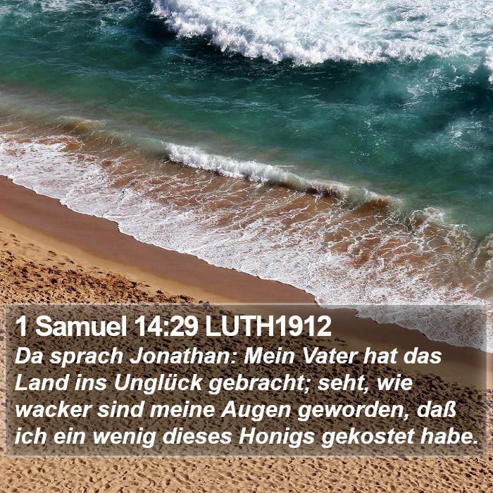1 Samuel 14:29 LUTH1912 Bible Study