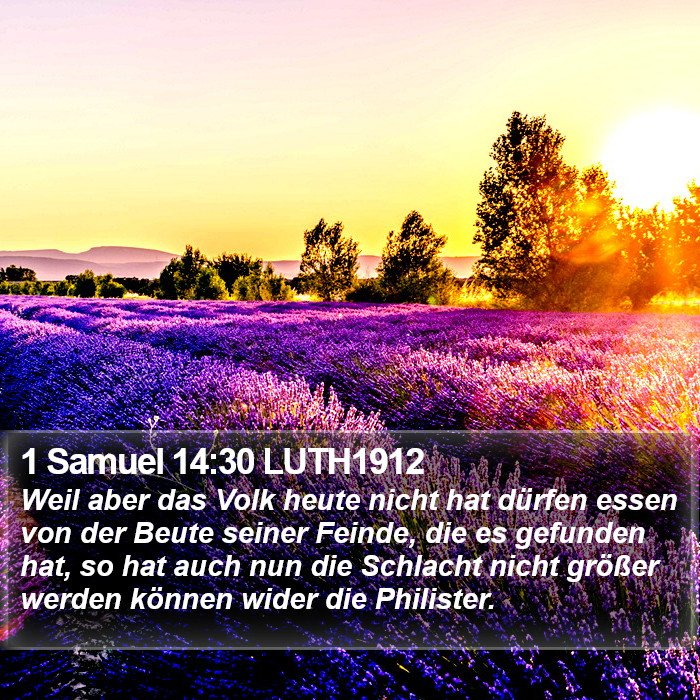 1 Samuel 14:30 LUTH1912 Bible Study