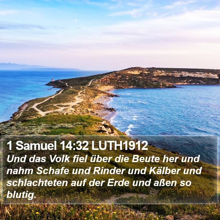 1 Samuel 14:32 LUTH1912 Bible Study