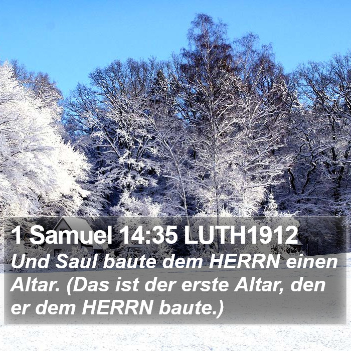 1 Samuel 14:35 LUTH1912 Bible Study
